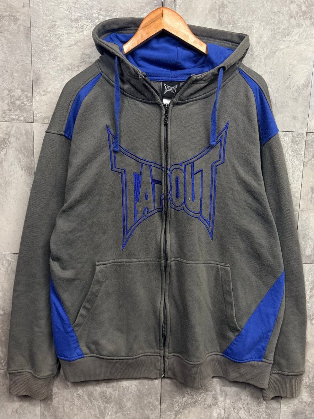 Tapout Embroidered Zip Hoodie Men's XXL Y2K